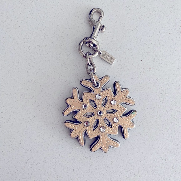 Coach Handbags - Vintage Coach Snowflake Crystal Charm Fob Hang Tag Rare